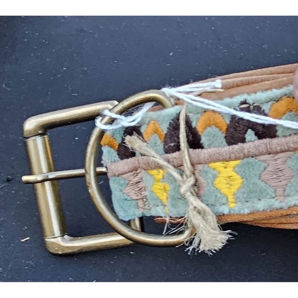 Hand Woven- Embroidered Dog Collar Africa Size 25 Inches NWT